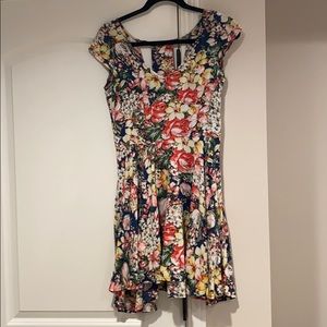 A&F flower dress with back cutout,  spring multi colors.size small